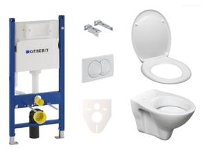 Závěsný set WC S-line + modul Geberit Duofix s tlačítkem Delta 20 bílé SIKOGES5D0