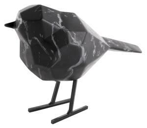 Soška ptáka bird marble S 13,5 cm černá mramorová Present Time (Barva- černá mramorová)