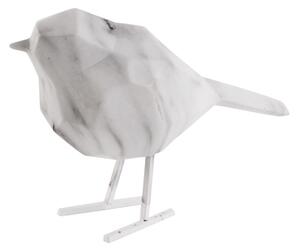 Soška ptáka bird marble S 13,5 cm bílá mramorová Present Time (Barva- bílá mramorová)