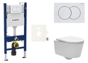 Cenově zvýhodněný závěsný WC set Geberit do lehkých stěn / předstěnová montáž+ WC SAT Brevis SIKOGESBRED01