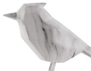 Soška ptáka bird marble L 24 cm bílá mramorová Present Time (Barva- bílá mramorová)