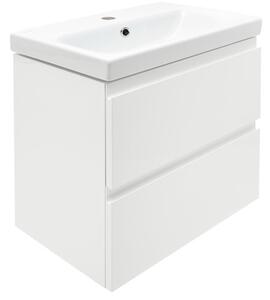 Koupelnová skříňka s umyvadlem Cersanit Dormo 50x34,5x63 cm bílá lesk SIKONCMO006BL