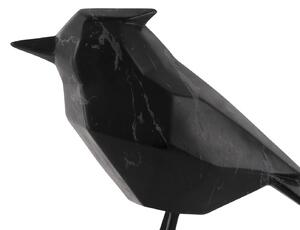 Soška ptáka bird marble L 24 cm černá mramorová Present Time (Barva- černá)