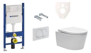 Cenově zvýhodněný závěsný WC set Geberit do lehkých stěn / předstěnová montáž+ WC SAT Brevis SIKOGES5W0