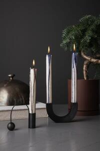 Designový mosazný svícen na dvě svíčky Arch Black