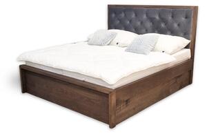 Manželská postel z masivu PAPILO s úložným prostorem, BUK, 160x200 cm