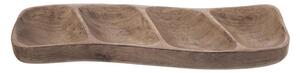 Miska dřevo MANGO servírovací dělená 35,5x11 cm