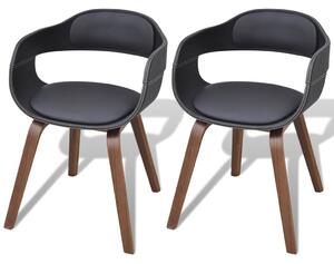 Jídelní židle Dotsero - 2 ks - z ohýbaného dřeva - umělá kůže