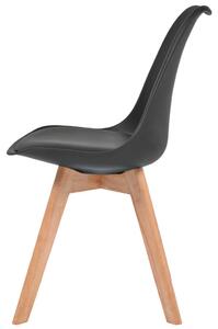 Jídelní židle Corby - 6 ks - umělá kůže | černé