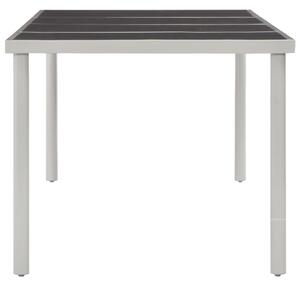 Zahradní jídelní stůl - ocel - černý | 220x90x74,5 cm