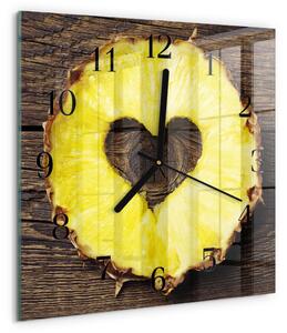 Skleněné hodiny na stěnu Ananas zskc-30x30-00179635