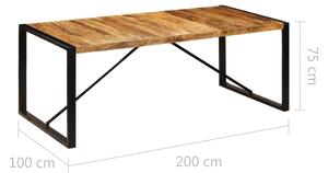 Jídelní stůl - masivní mangovníkové dřevo | 200x100x75 cm