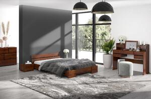 Luxusní prodloužená postel Sisko z borovicových hranolů, 180x200cm, ořech