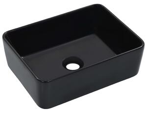 Umyvadlo - keramika - černé | 40x30x13 cm