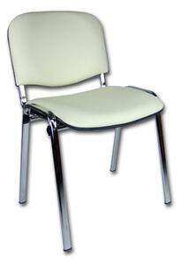 Konferenční židle ISO eko-kůže CHROM Tmavě zelená D6 EKO