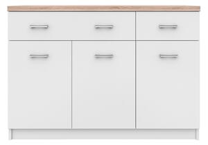 Komoda Tianna 3d2s (bílá). Akce -19%