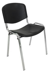 Konferenční plastová židle ISO CHROM Černá