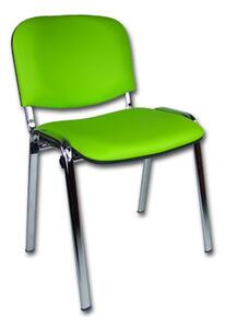 Konferenční židle ISO eko-kůže CHROM Žlutozelená D5 EKO