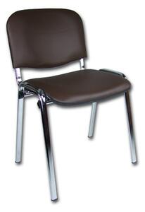 Konferenční židle ISO eko-kůže CHROM Oranžová D20 EKO
