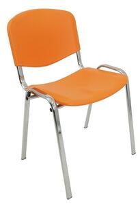 Konferenční plastová židle ISO CHROM Bílá