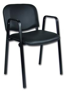 Konferenční židle ISO eko-kůže s područkami Žlutozelená D5 EKO