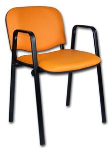 Konferenční židle ISO eko-kůže s područkami Oranžová D20 EKO