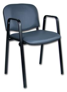 Konferenční židle ISO eko-kůže s područkami Zelinkavá D7 EKO