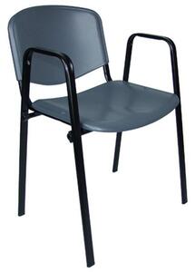 Konferenční židle ISO plastová s područkami RAL-7016