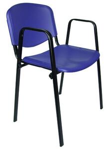 Konferenční židle ISO plastová s područkami RAL-7035