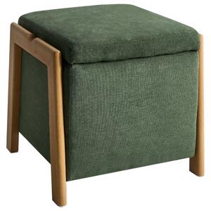 Úložný puf EDLAND Tkanina 45 cm Zelená