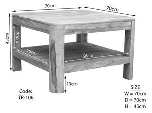 MONTREAL  Konferenční stolek 70x70 cm, palisandr