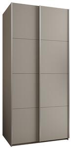 Šatní skříň LUX 1 s posuvnými dveřmi, 100×245,5×64 Kašmír / stříbrné