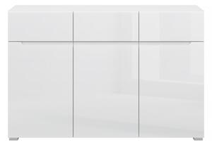 Komoda Yuko (bílá lesklá). Akce -23%
