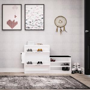 Hanah Home Botník, skříňka na boty Trend - White, Bílá