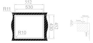 Nerezový dřez Sinks BOX 540 FI