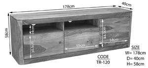 MONTREAL Komoda 58x178 cm, palisandr