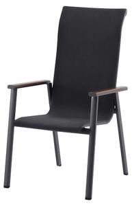 Prado Stohovatelná židle, 66 × 62 × 99,5 cm, hliník, textil, šedá