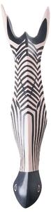 Závěsná ozdoba Zebra GBOKO Mangové dřevo 80 cm Černá/Bílá