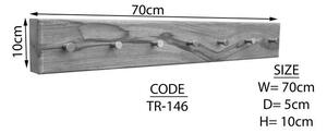 MONTREAL Nástěnný věšák 10x50 cm, palisandr