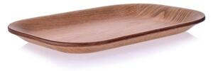 Dřevěný obdélníkový tác 17,5x12,5cm Modern Scandi DUKA (Barva - dřevo)