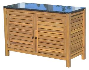 Sunfun Akácie Kuchyňský modul, 100 × 67 × 52 cm, dřevo z akácie, žula