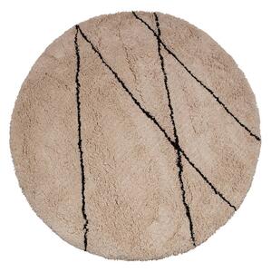 Kulatý koberec leonco Ø 200 cm béžový