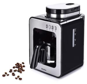 Překapávací kávovar s mlýnkem černý Boje DUKA (Barva - černá,stříbrná,nerez,sklo,plast)