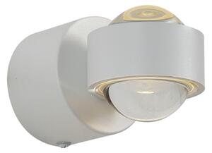 Designová nástěnná lampa bílá vč. LED IP44 - Lens