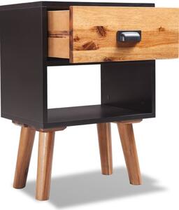 Noční stolek z masivního akáciového dřeva 2 ks | 40x30x58 cm