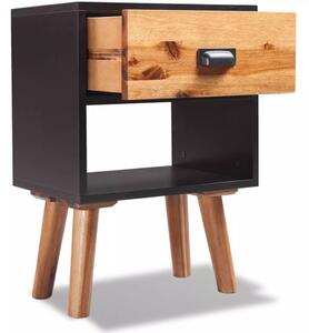 Noční stolek z masivního akáciového dřeva | 40x30x58 cm