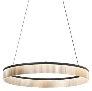 Moderní závěsné svítidlo černé 78 cm vč. LED s 3-stupňovým stmíváním - Anello Chandelier