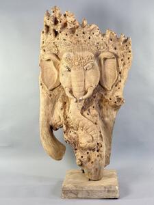 Socha Slon dřevo Banyan 135 cm