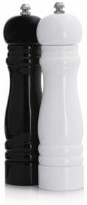 Sada 2 dřevěných mlýnků na sůl a pepř 21,5cm Jens DUKA (Barva - bílá,černá,dřevo)