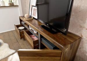 ROUND TV stolek -2 skříňky 180x60 cm, hnědá